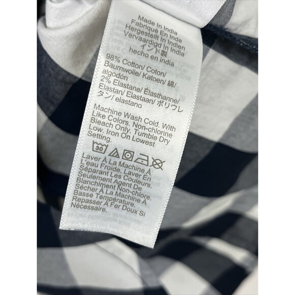 COPY - J. Crew Small Sleeveless Poplin Gingham Shirt Signature Fit AV615 NWT - Picture 3 of 6